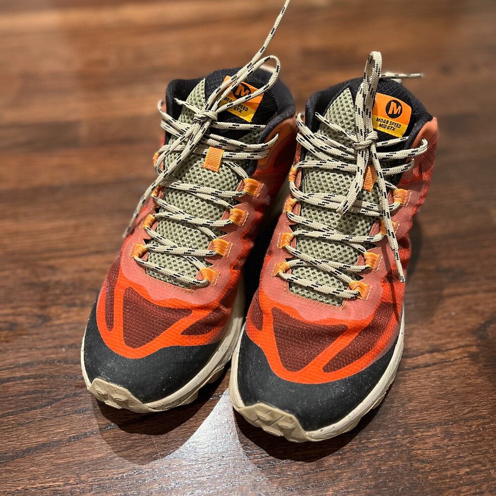 Merrell Moab Speed Mid GORE-TEX Hiking Shoes, rarely worn – Size 9